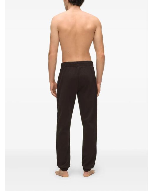 Karl Lagerfeld Brown Logo-Embroidered Trousers for men