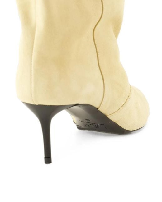 IRO White Open-Toe Suede Boots