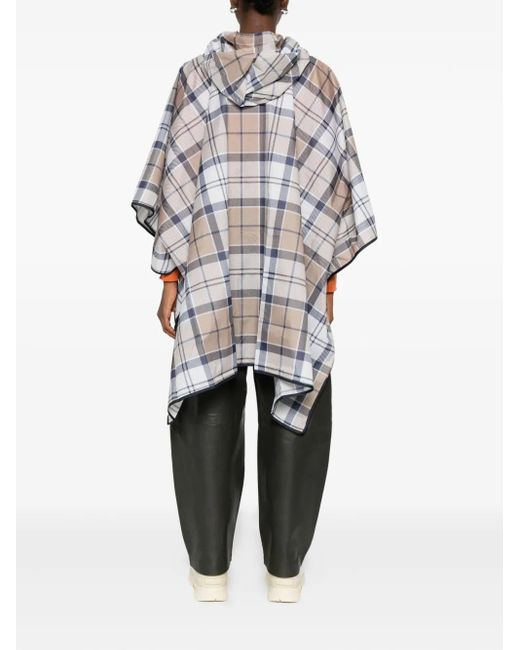 Bufanda a cuadros con capucha Barbour de color White