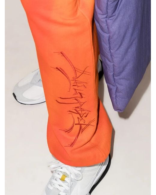 Daily Paper Orange Pantalon De Jogging À Imprimé Tie Dye