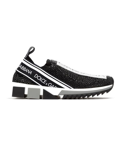 Dolce & Gabbana Black Sorrento Slip-On Sneakers
