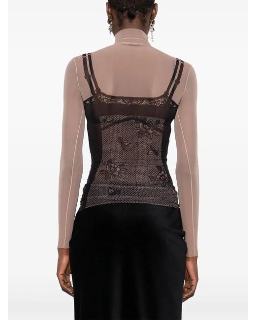 Balenciaga Black "trompe L'oeil Lingerie" Top