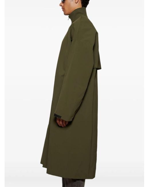 Fear Of God Green Single-Breasted Trench Coat for men