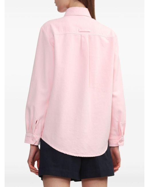 Chemise en jean Tina à logo brodé A.P.C. en coloris Pink