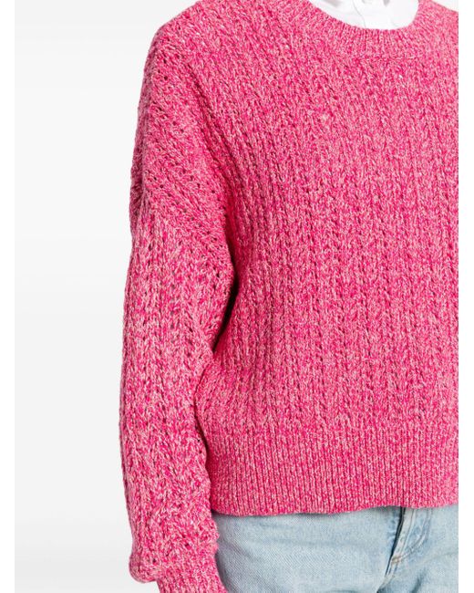Rag & Bone Pink Edie Open-knit Jumper