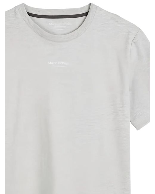 Marc O' Polo White Logo-Embroidered T-Shirt for men