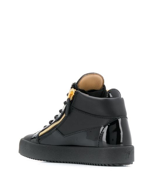 Giuseppe Zanotti Leather Kriss High-top Sneakers in Black - Lyst