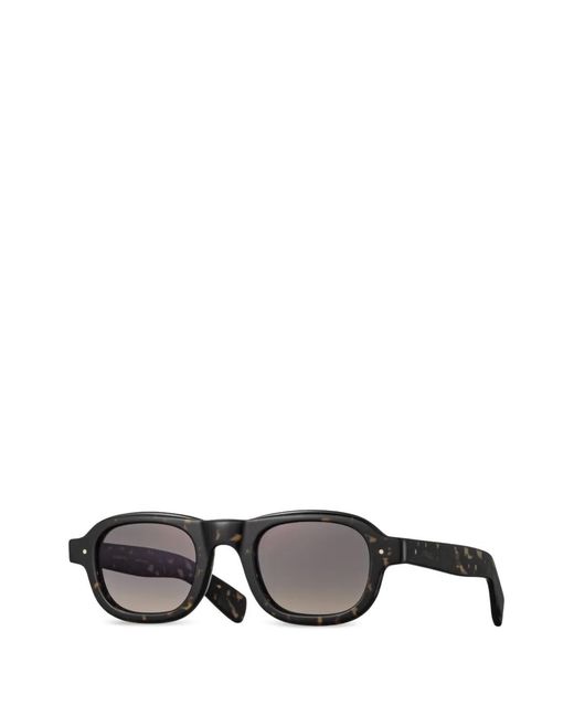 Eyevan 7285 Gray 370E Tortoiseshell-Effect Rectangle-Frame Sunglasses