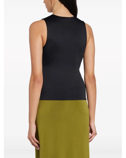 Vince Black Round-Neck Tank Top