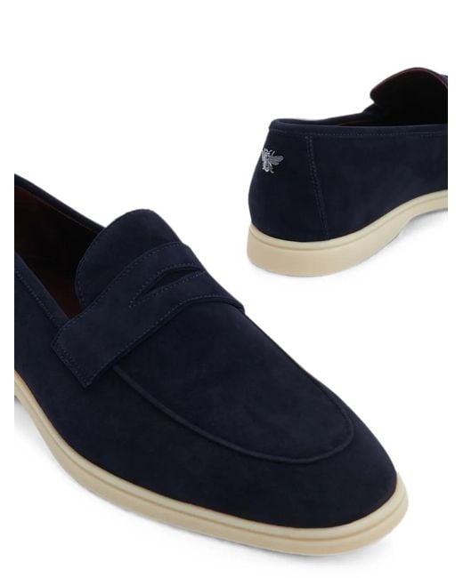 Bougeotte Blue Slip-On Loafers for men