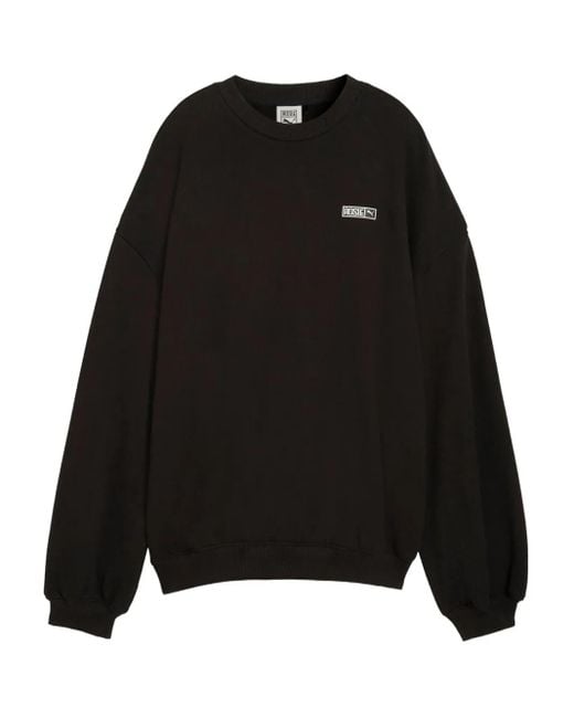 PUMA Black X Rosé Oversized Crew Tr