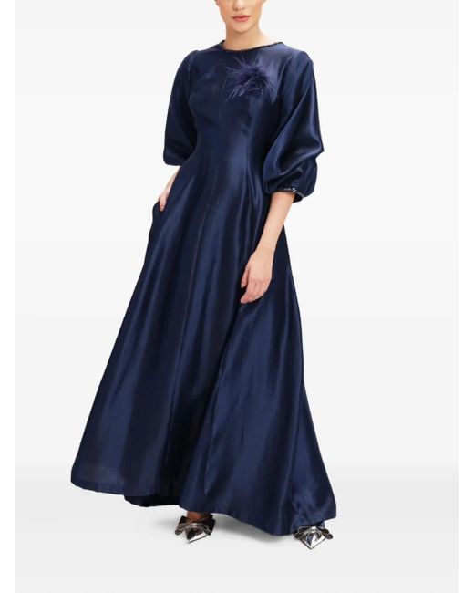 Robe À Manches Bouffantes Baruni en coloris Blue