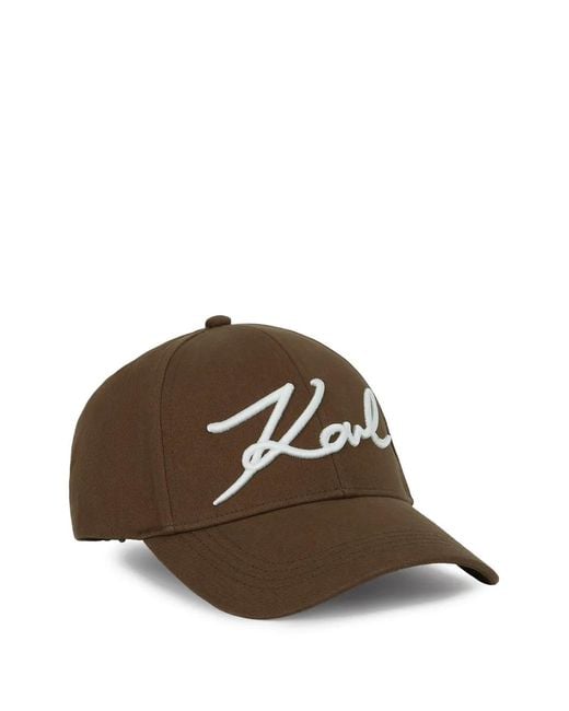 Karl Lagerfeld Brown K/Signature Baseball Cap