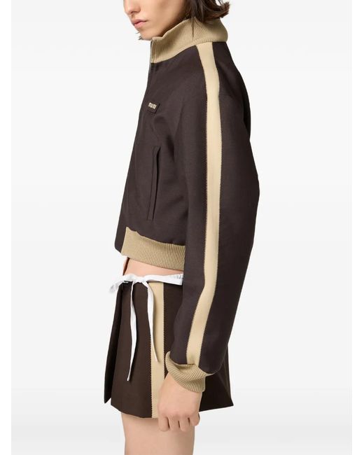 Miu Miu Black Kid-Mohair Blouson Jacket