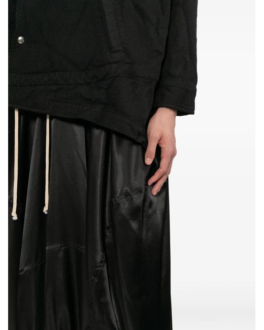 COMME DES GARÇON BLACK Black Asymmetric Satin Skirt