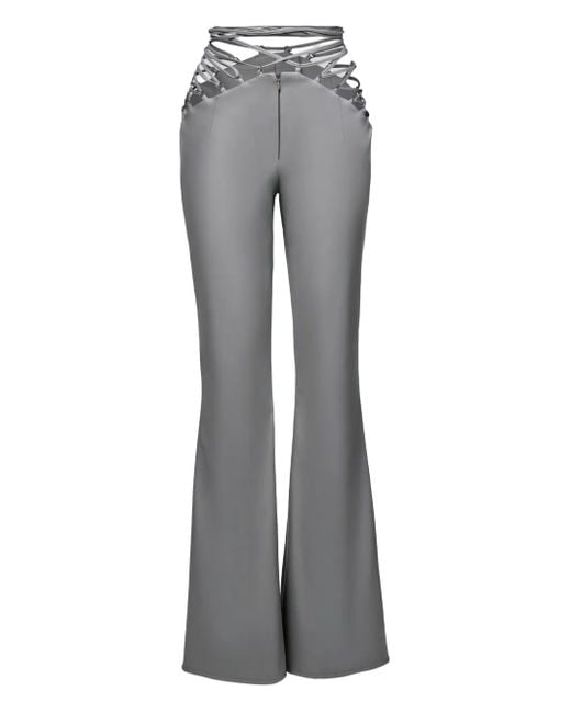 Lika Flared Broek Met Veters in het Gray