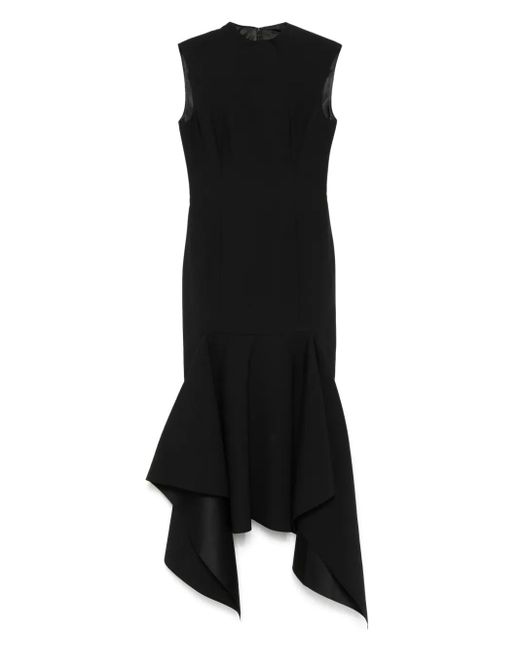 Solace London Black Trinity Midi Dress