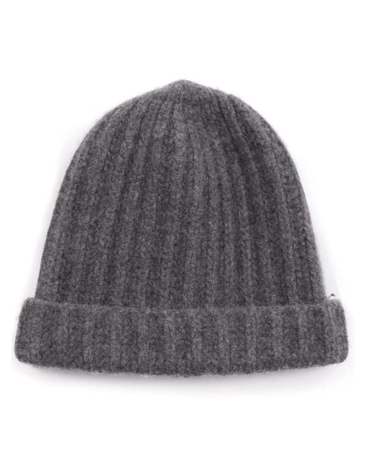 Maison Margiela Gray Four Stitch Beanie for men