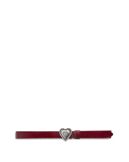 Zadig & Voltaire White Santa Fe Crush Belt