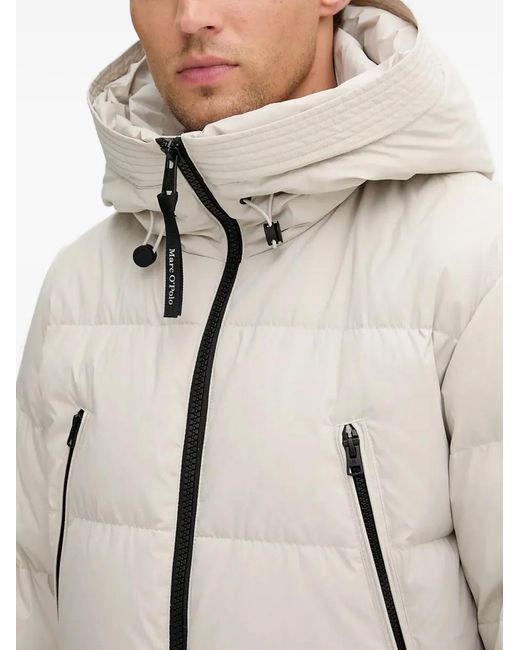 Marc O' Polo White Hooded Zip Jacket for men