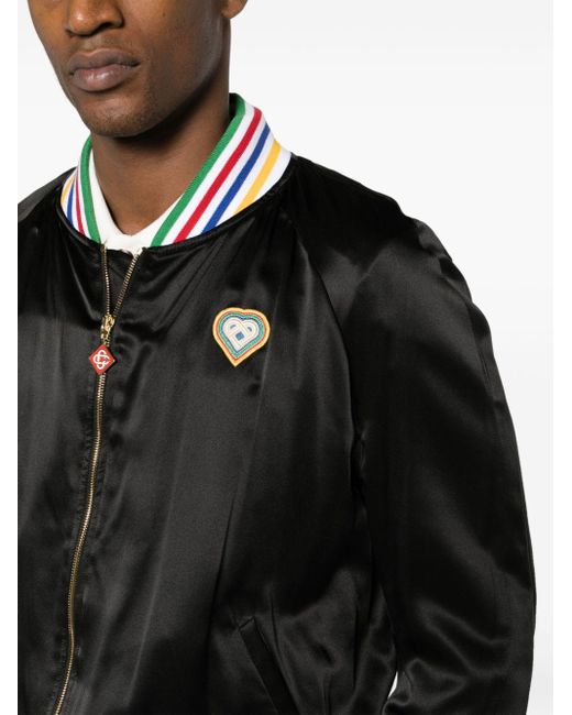 Veste bomber Souvenir à patch logo Casablancabrand pour homme en coloris Black