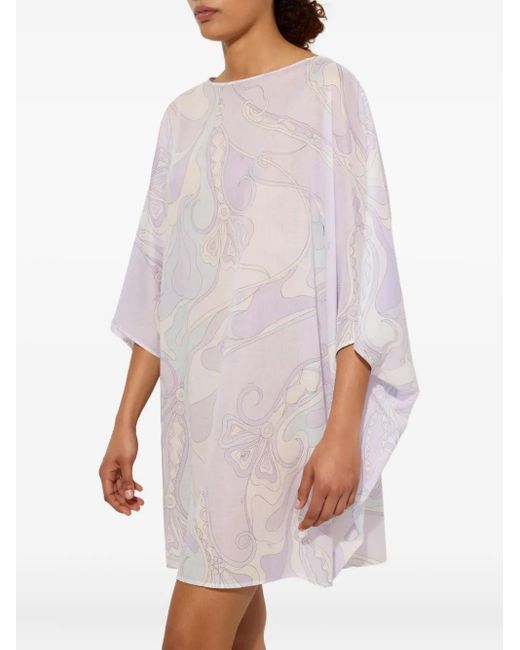 Emilio Pucci White Kleid Mit Print