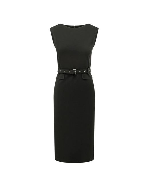 Pinko Black Belted Sleeveless Dress