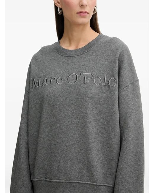 Marc O' Polo Gray Embossed-Logo Sweatshirt