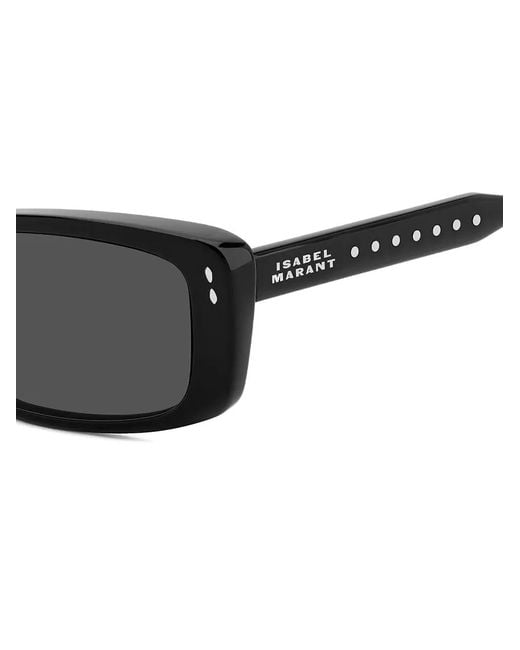 Isabel Marant Black Rectangle-Frame Sunglasses
