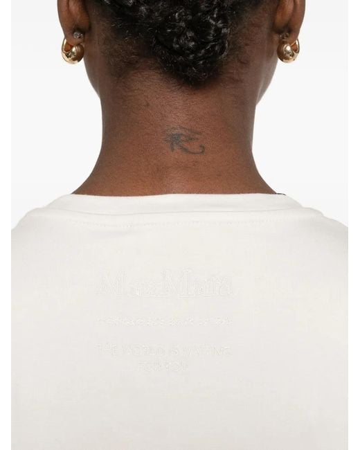 Max Mara White Crew-Neck T-Shirt