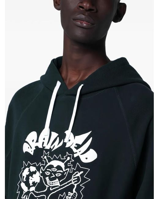 Brain Dead Blue Graphic-Print Hoodie for men