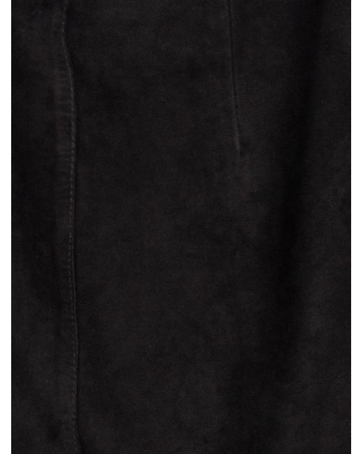 By Malene Birger Black Nola Suede Mini Skirt