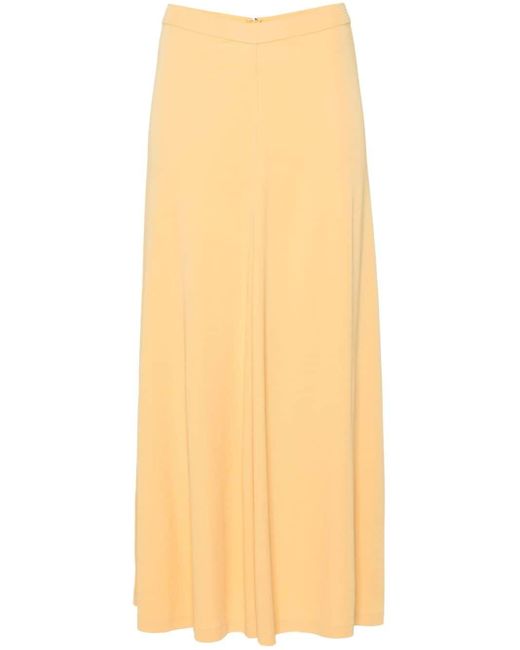 Totême  Orange High-waisted Midi Skirt