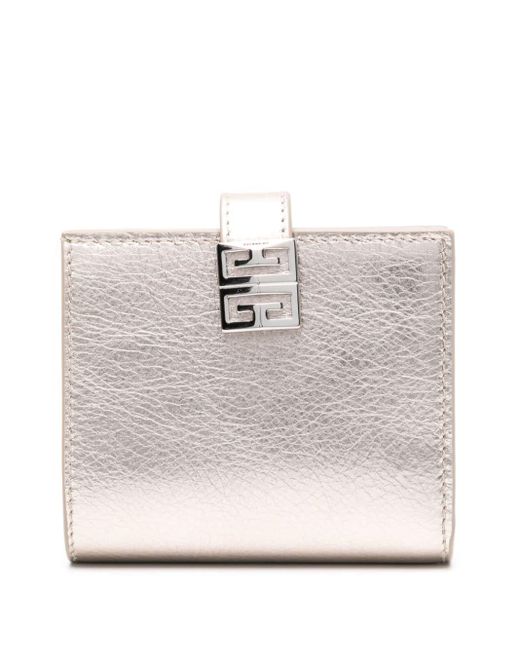 Petit portefeuille à logo 4G Givenchy en coloris Gray