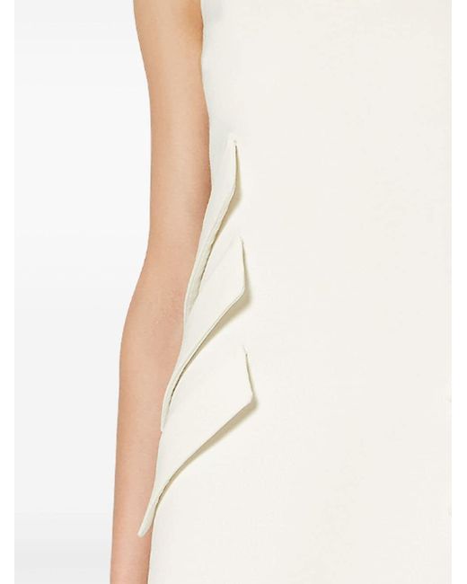Versace White Minikleid mit rundem Ausschnitt