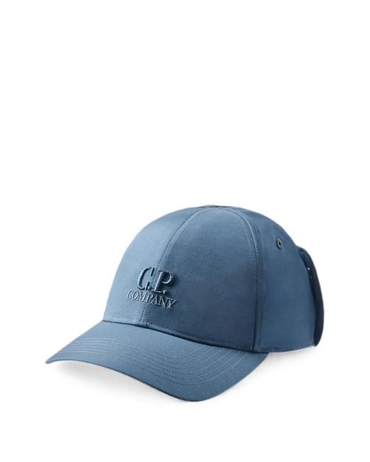 C P Company Blue Casquette À Logo Brodé for men