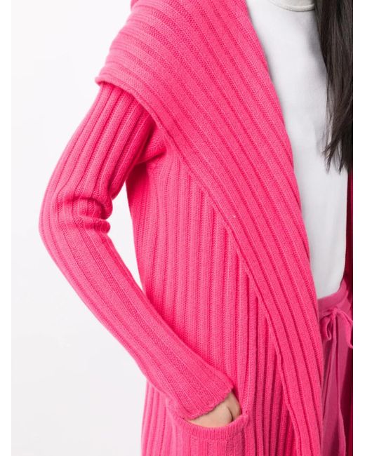 Teddy Cashmere Amalfi リブニット カシミアカーディガン Pink