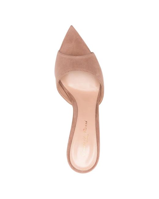 Gianvito Rossi Pink Elle Pointed-Toe Sandals