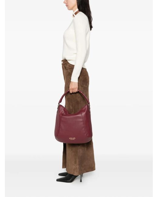 Liu Jo Purple Studded-Handle Shoulder Bag