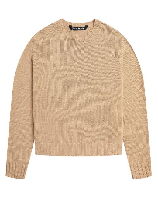 Palm Angels Natural Sweaters Beige for men