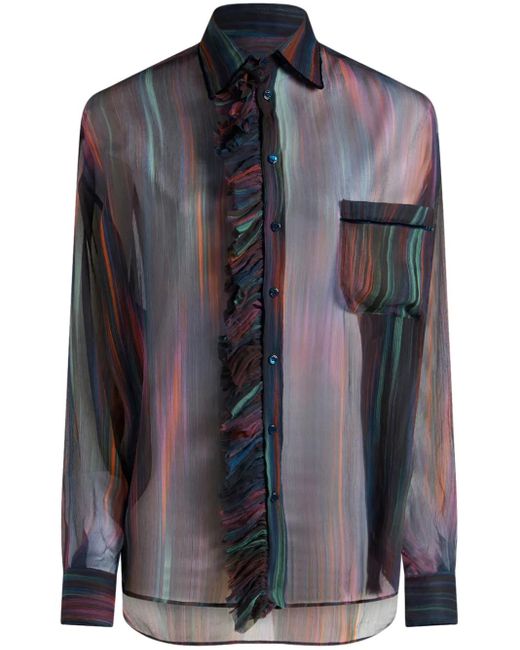 Etro プリント シャーリング シャツ Black