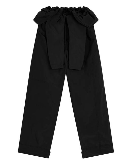 Pantaloni Con Ruches di OPEN YY in Black