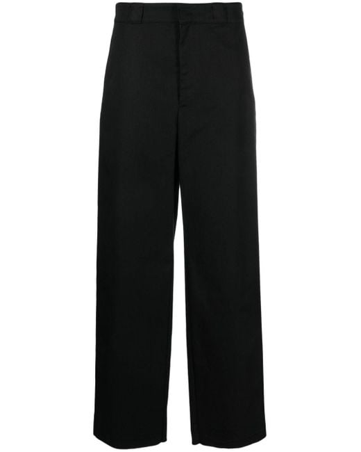 Givenchy Black Logo-patch Cotton Trousers for men