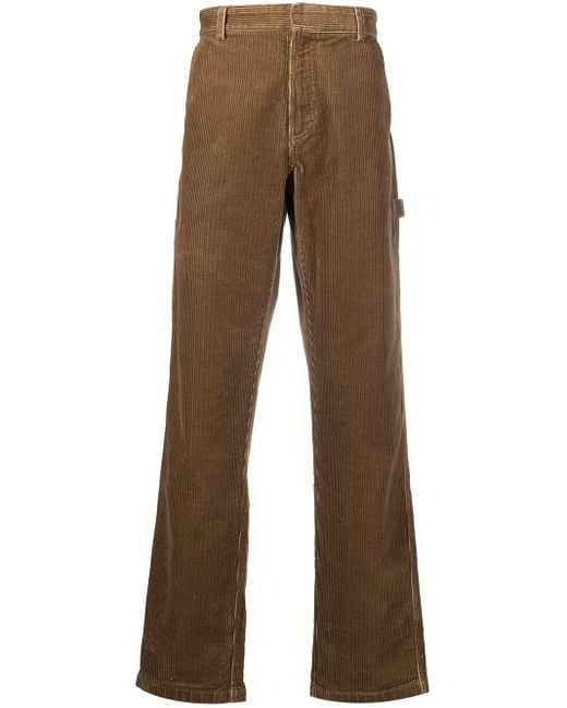 Pantalon en velours côtelé à coupe ample Lacoste pour homme en coloris  Marron | Lyst