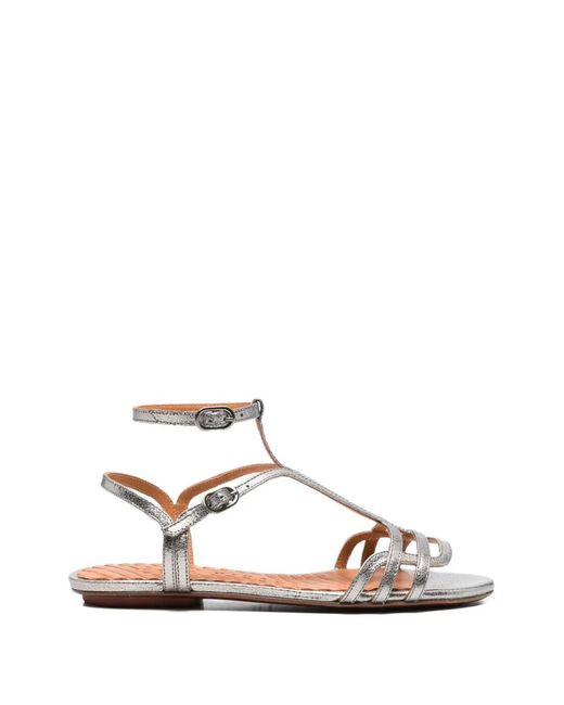 Chie Mihara White Yael Flat Sandals
