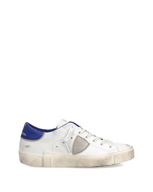 Philippe Model White Logo-Appliqué Sneakers