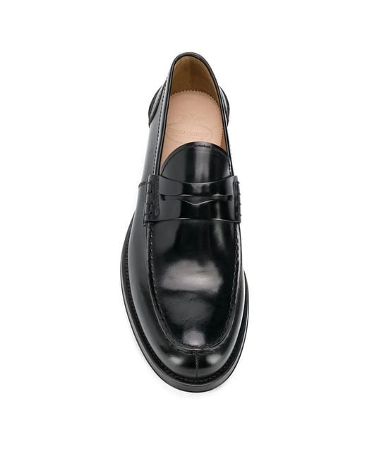Green George Black Classic Loafers for men