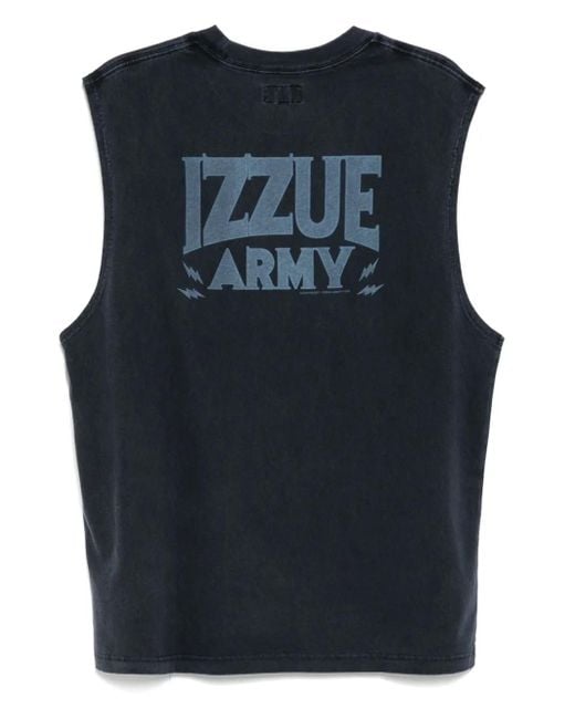 Izzue Blue Logo-Embroidered T-Shirt for men