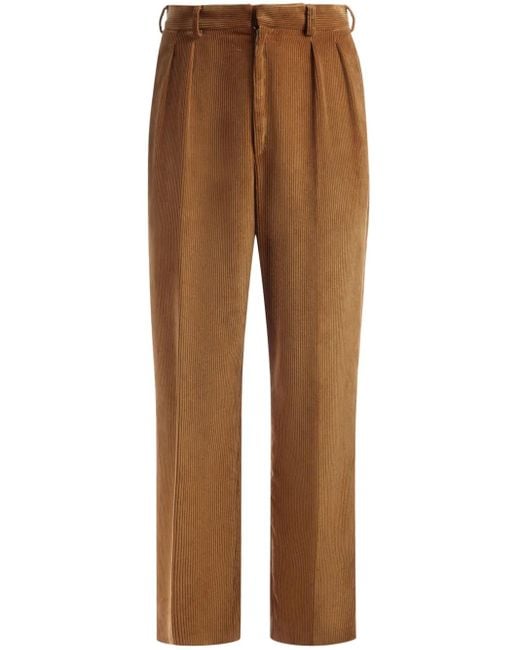 Bally Brown Straight Trousers for men