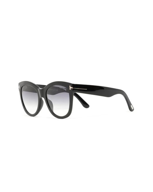 Tom Ford Black Gradient Cat-Eye Sunglasses